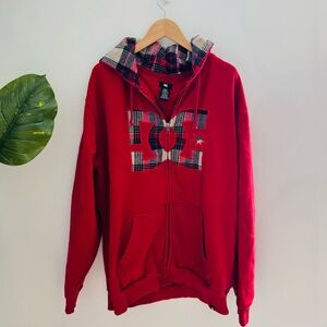 DC | Red Zip Up Hoodie Size XL